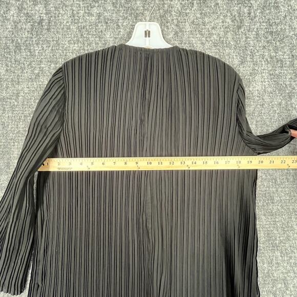 Chicos Cardigan Womens M 1 Pleated Flounce Jacket Business Formal Open Front - Picture 6 of 8